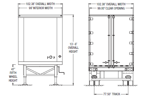 Grand Rapids Transport drop deck diagram